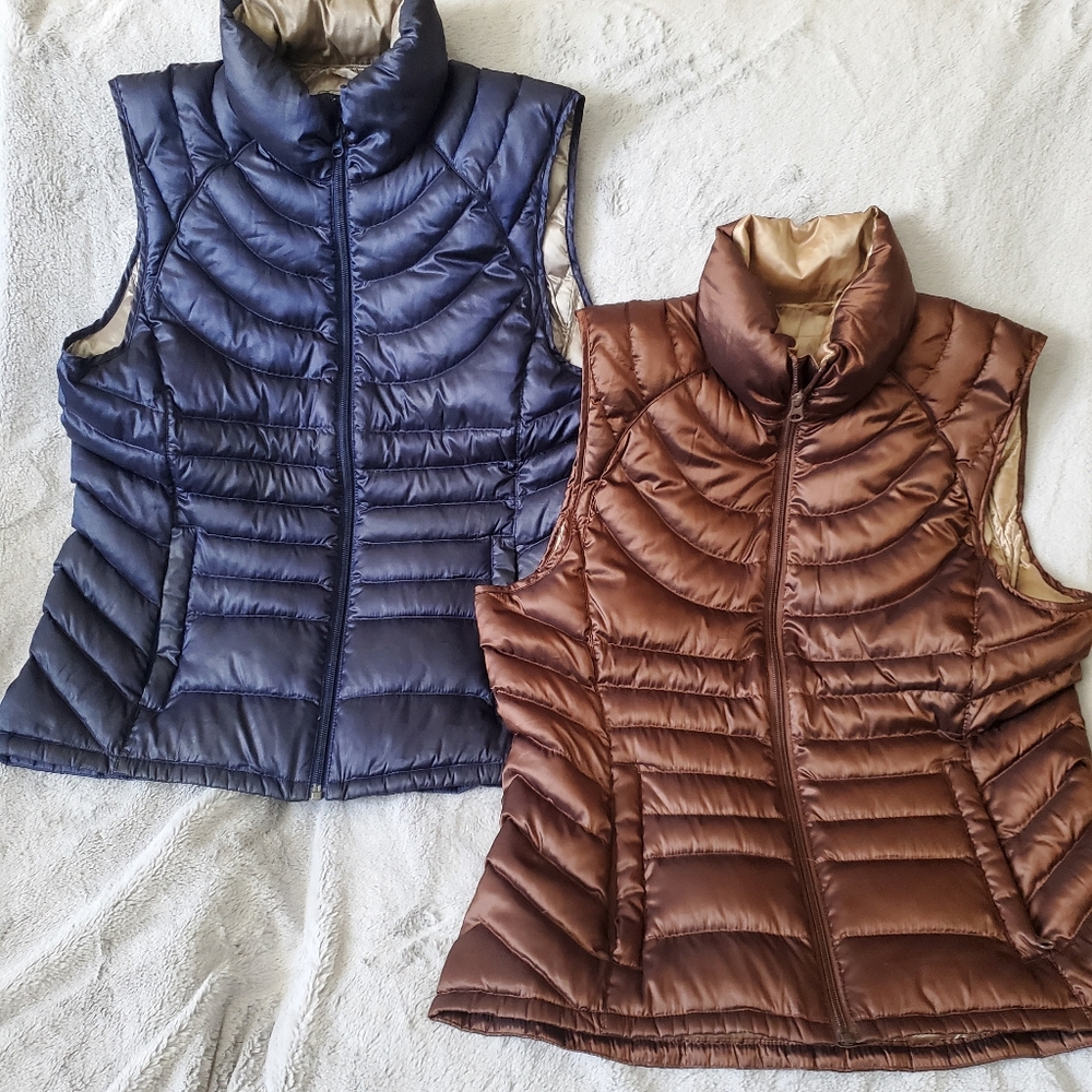 Bernardo Goose Down puffer vests (set of 2) size Medium